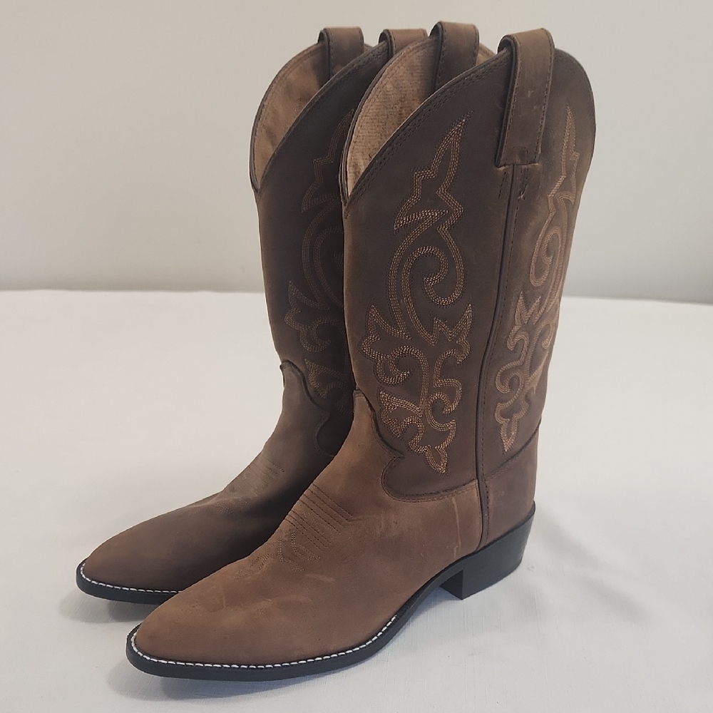 Justin Boots Dark Brown Western Boots - Picture 8 of 12